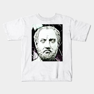 Thucydides Black and White Portrait | Thucydides Artwork 3 Kids T-Shirt